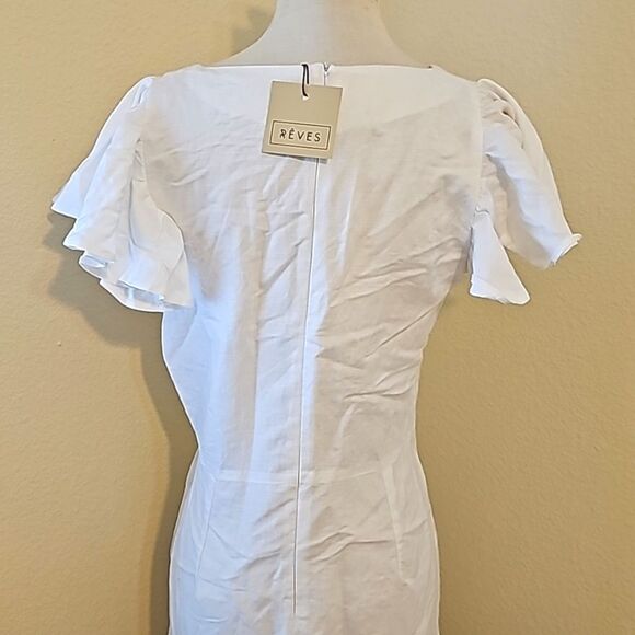 REVES RUFFLE DRESS SIZE MEDIUM - Picture 4 of 11